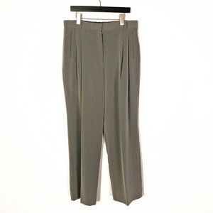 Armani Collezioni Gray Pleated Front Trouser Dress Pants